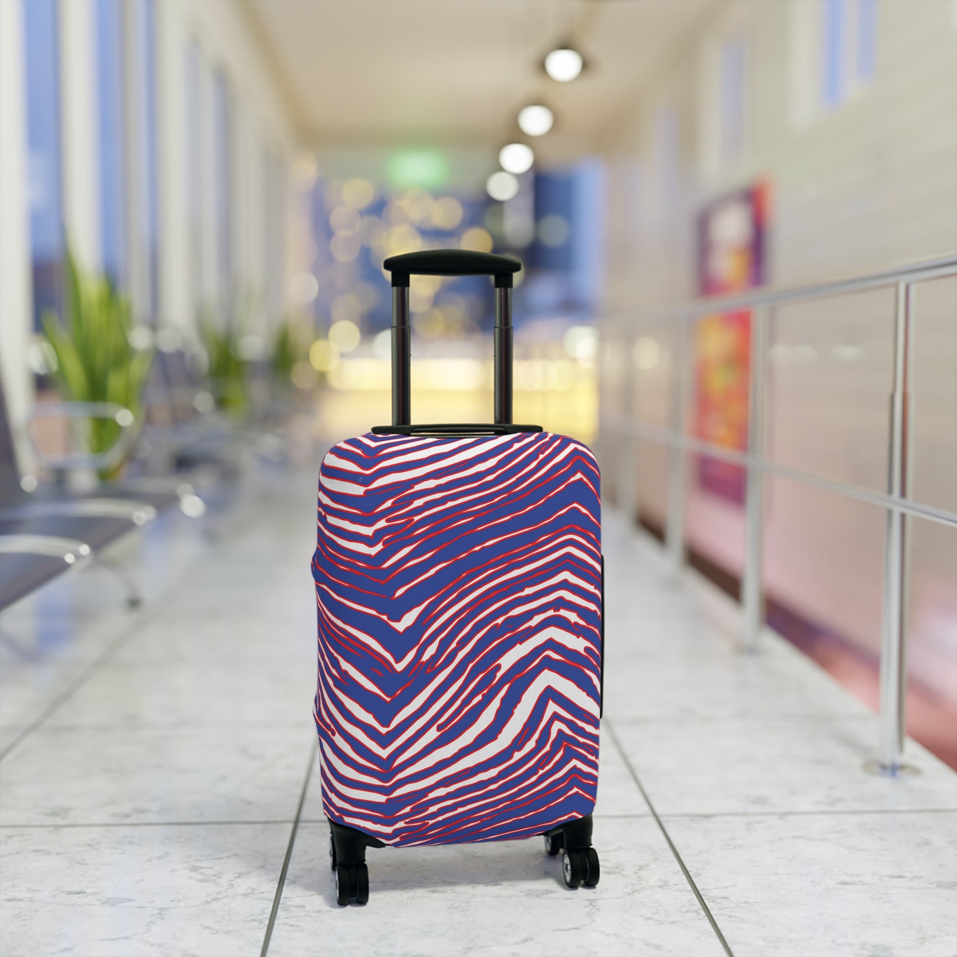 Buffalo Football Pattern Luggage Cover - Bflo Thread Co.
