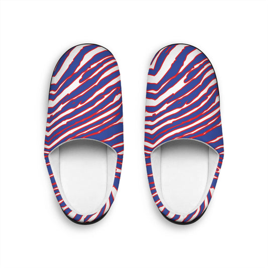 Buffalo Football Pattern Women's Indoor Slippers - Bflo Thread Co.