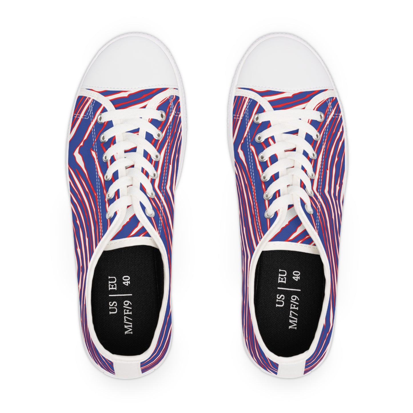 Buffalo Football Pattern Women's Low Top Sneakers - Bflo Thread Co.