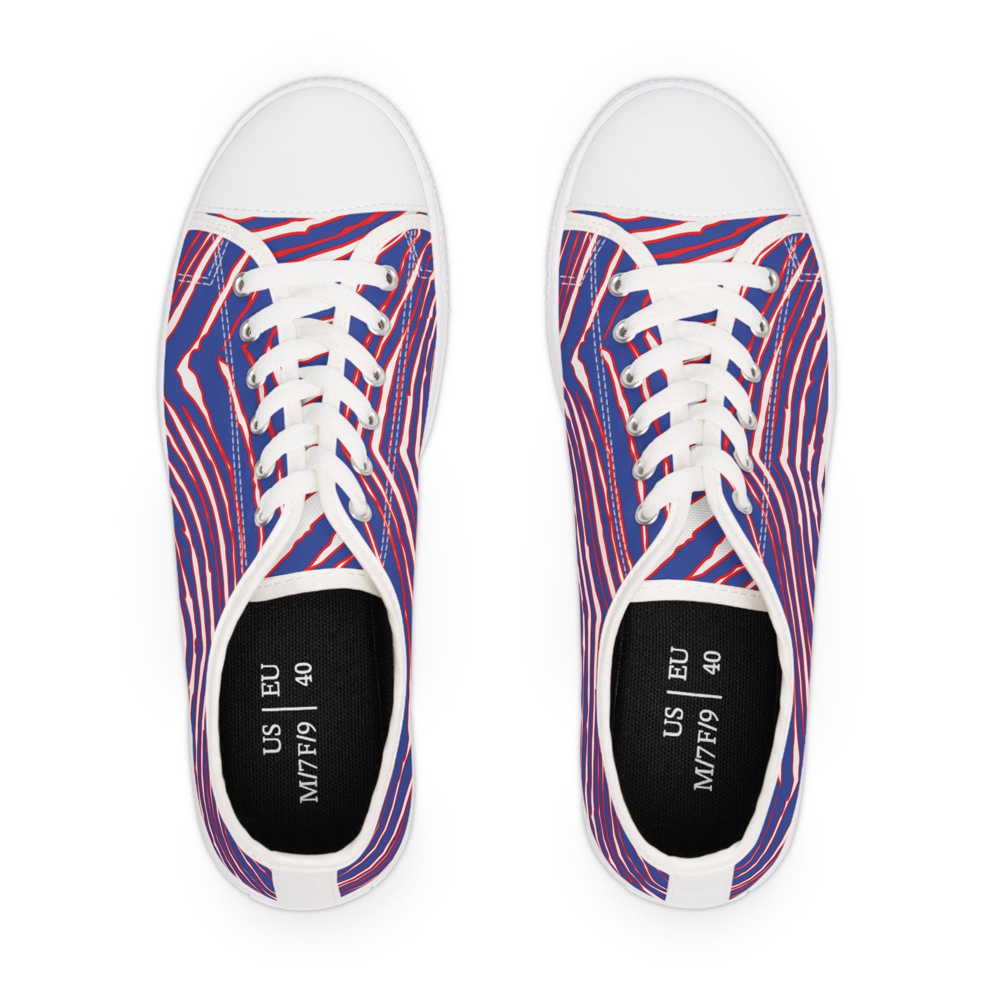 Buffalo Football Pattern Women's Low Top Sneakers - Bflo Thread Co.