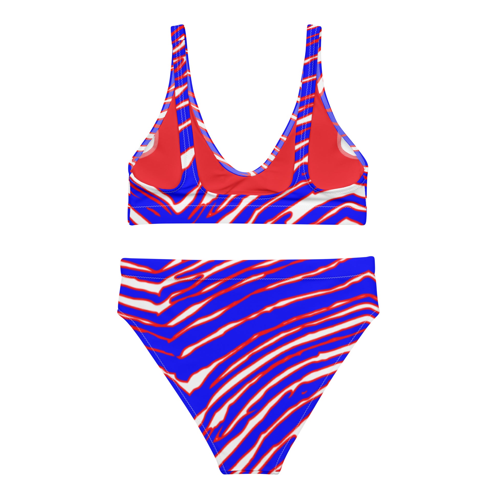 Buffalo Football Pattern High-Waisted Bikini - Bflo Thread Co.