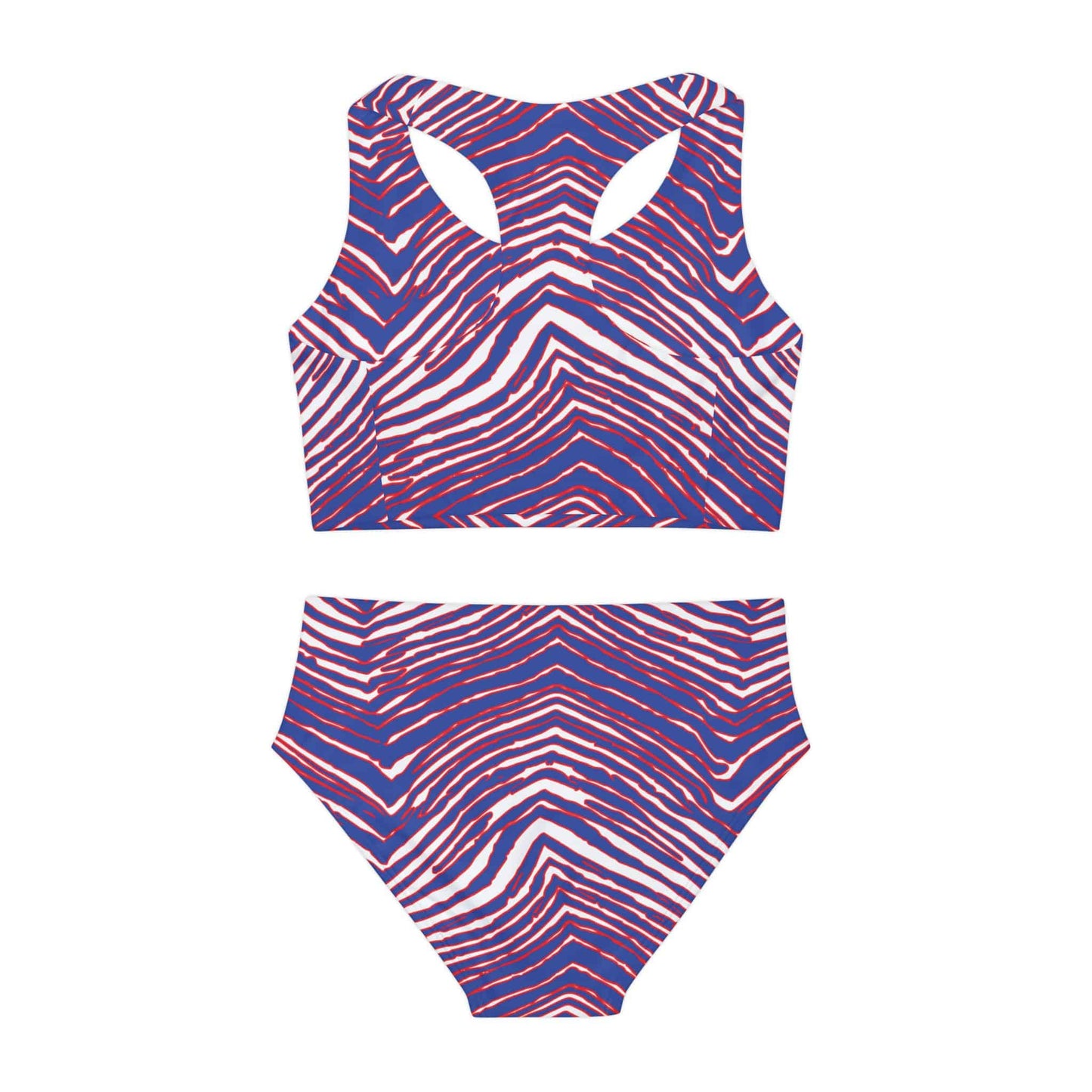 Buffalo Football Pattern Girls Two Piece Swimsuit - Bflo Thread Co.