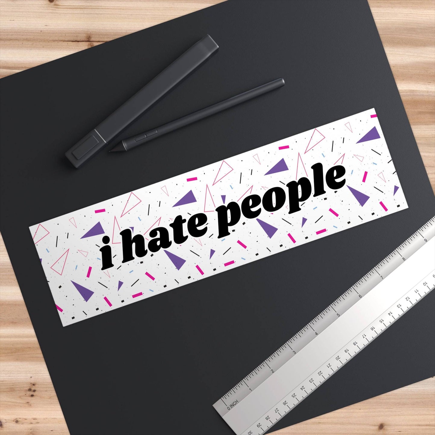 I Hate People Funny Bumper Sticker - Bflo Thread Co.