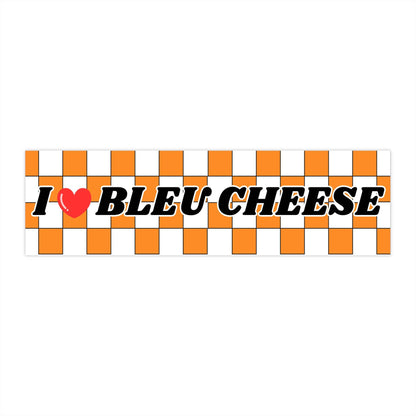 I Love Bleu Cheese Bumper Sticker - Bflo Thread Co.