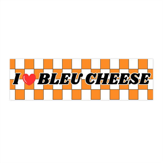 I Love Bleu Cheese Bumper Sticker - Bflo Thread Co.