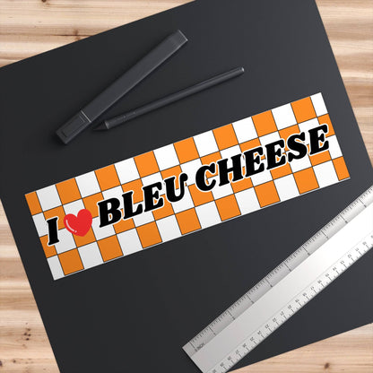 I Love Bleu Cheese Bumper Sticker - Bflo Thread Co.