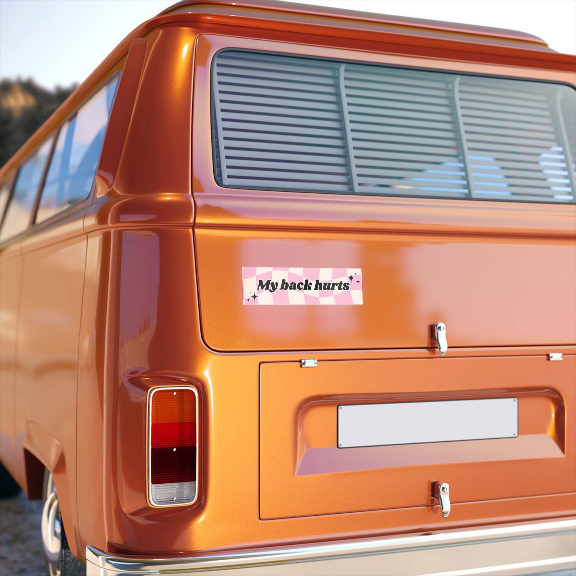 My Back Hurts Funny Bumper Sticker - Bflo Thread Co.