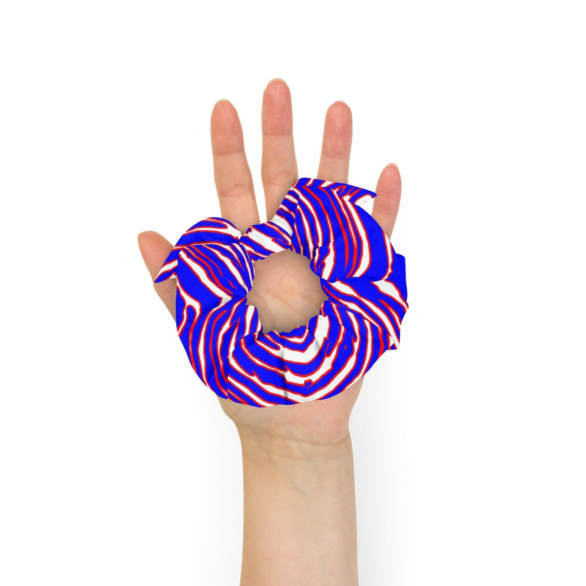 Buffalo Football Pattern Recycled Scrunchie - Bflo Thread Co.