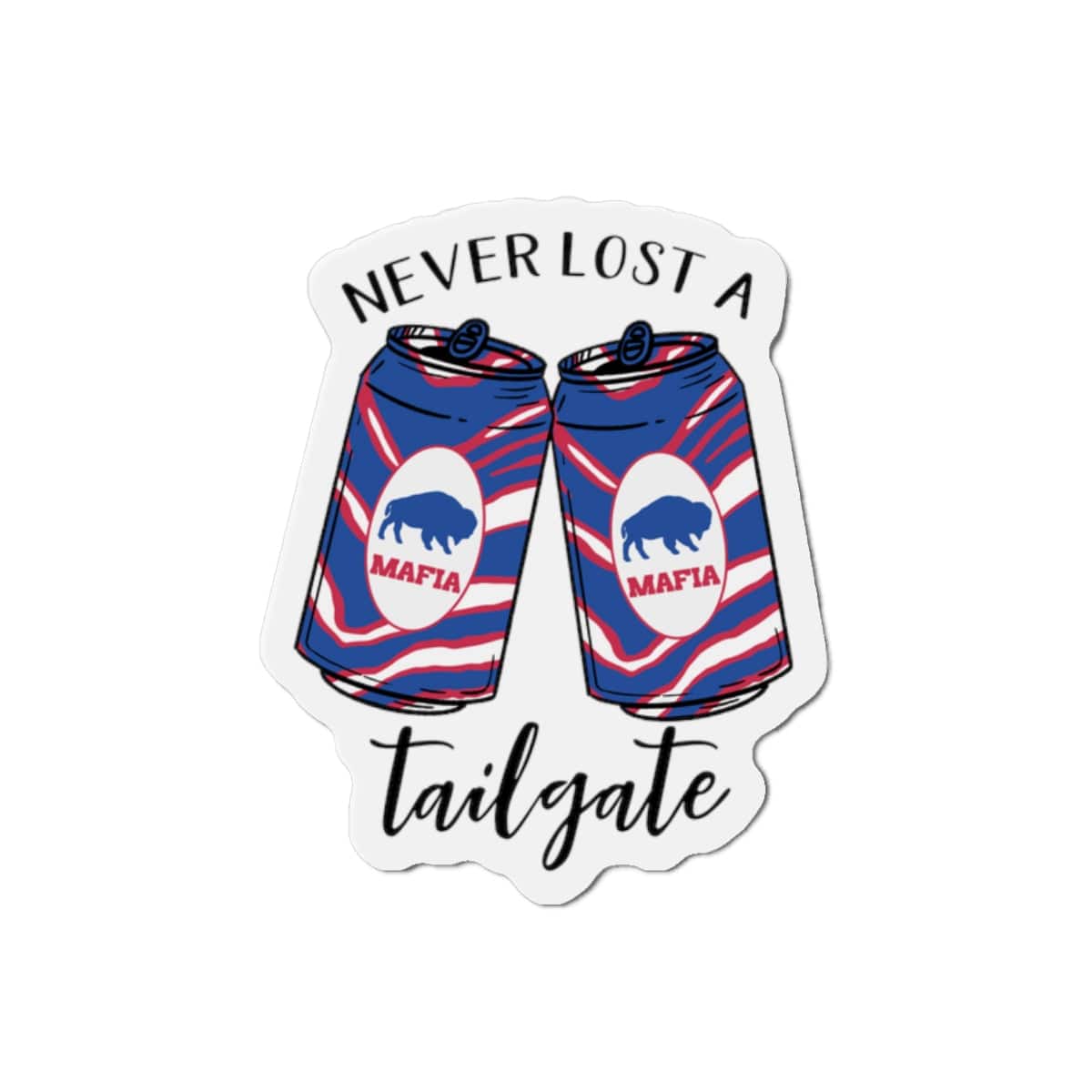 Never Lost a Tailgate Magnet - Bflo Thread Co.