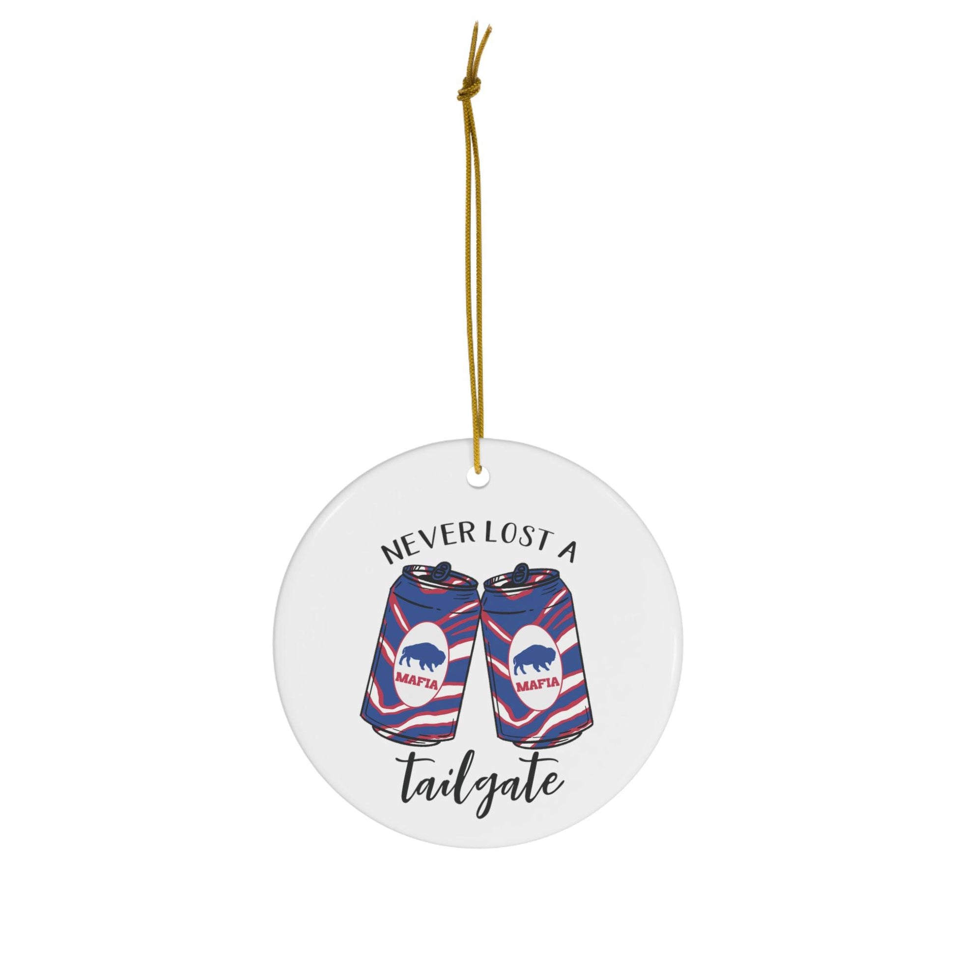 Never Lost a Tailgate Ceramic Ornament - Bflo Thread Co.
