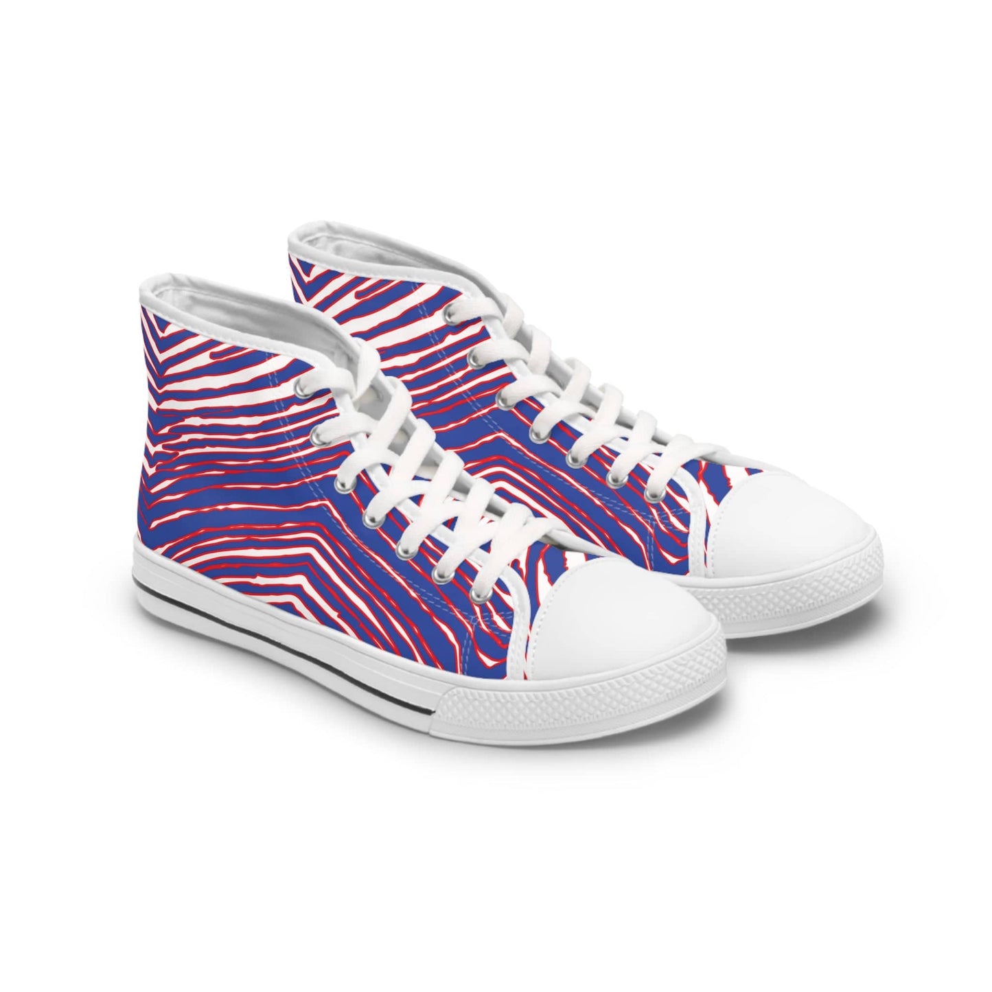 Buffalo Football Pattern Women's High Top Sneakers - Bflo Thread Co.
