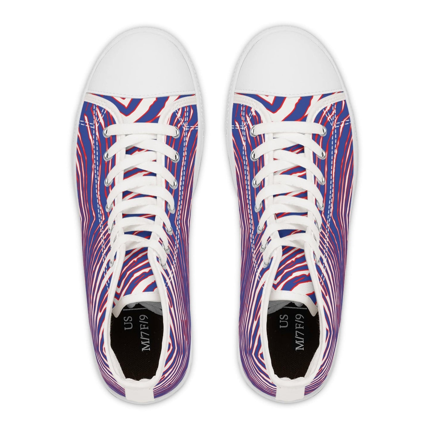 Buffalo Football Pattern Women's High Top Sneakers - Bflo Thread Co.