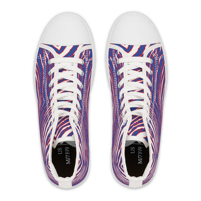 Buffalo Football Pattern Women's High Top Sneakers - Bflo Thread Co.