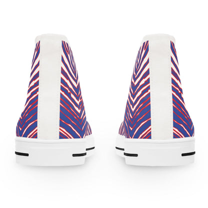 Buffalo Football Pattern Women's High Top Sneakers - Bflo Thread Co.
