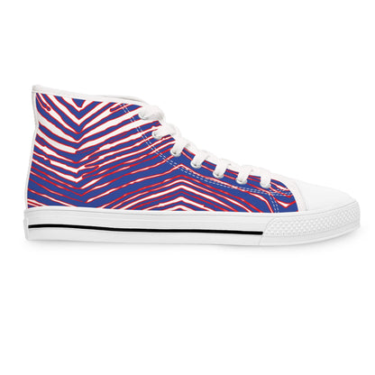 Buffalo Football Pattern Women's High Top Sneakers - Bflo Thread Co.