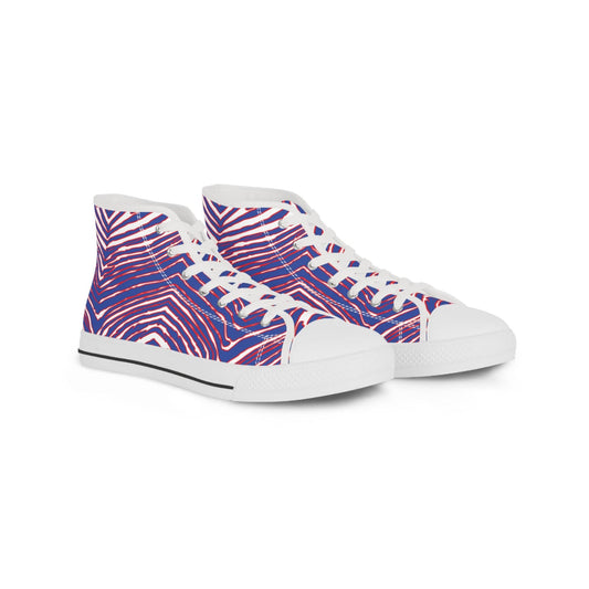 Buffalo Football Pattern Men's High Top Sneakers - Bflo Thread Co.