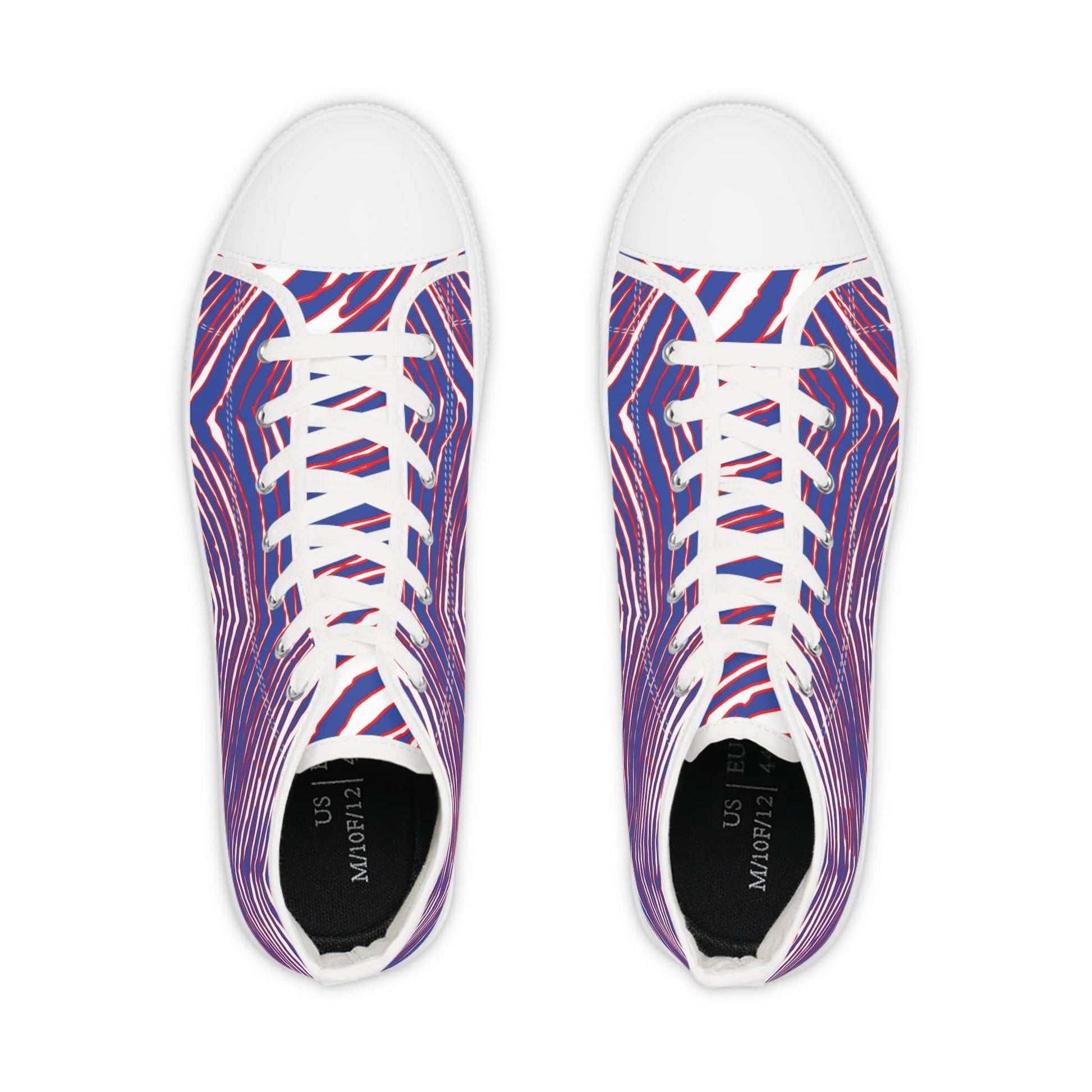 Buffalo Football Pattern Men's High Top Sneakers - Bflo Thread Co.