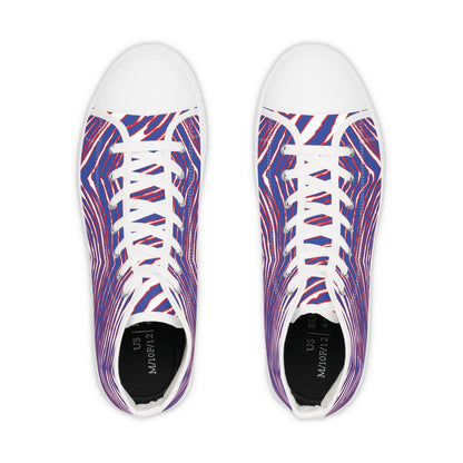 Buffalo Football Pattern Men's High Top Sneakers - Bflo Thread Co.