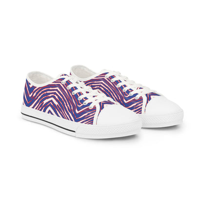 Buffalo Football Pattern Men's Low Top Sneakers - Bflo Thread Co.