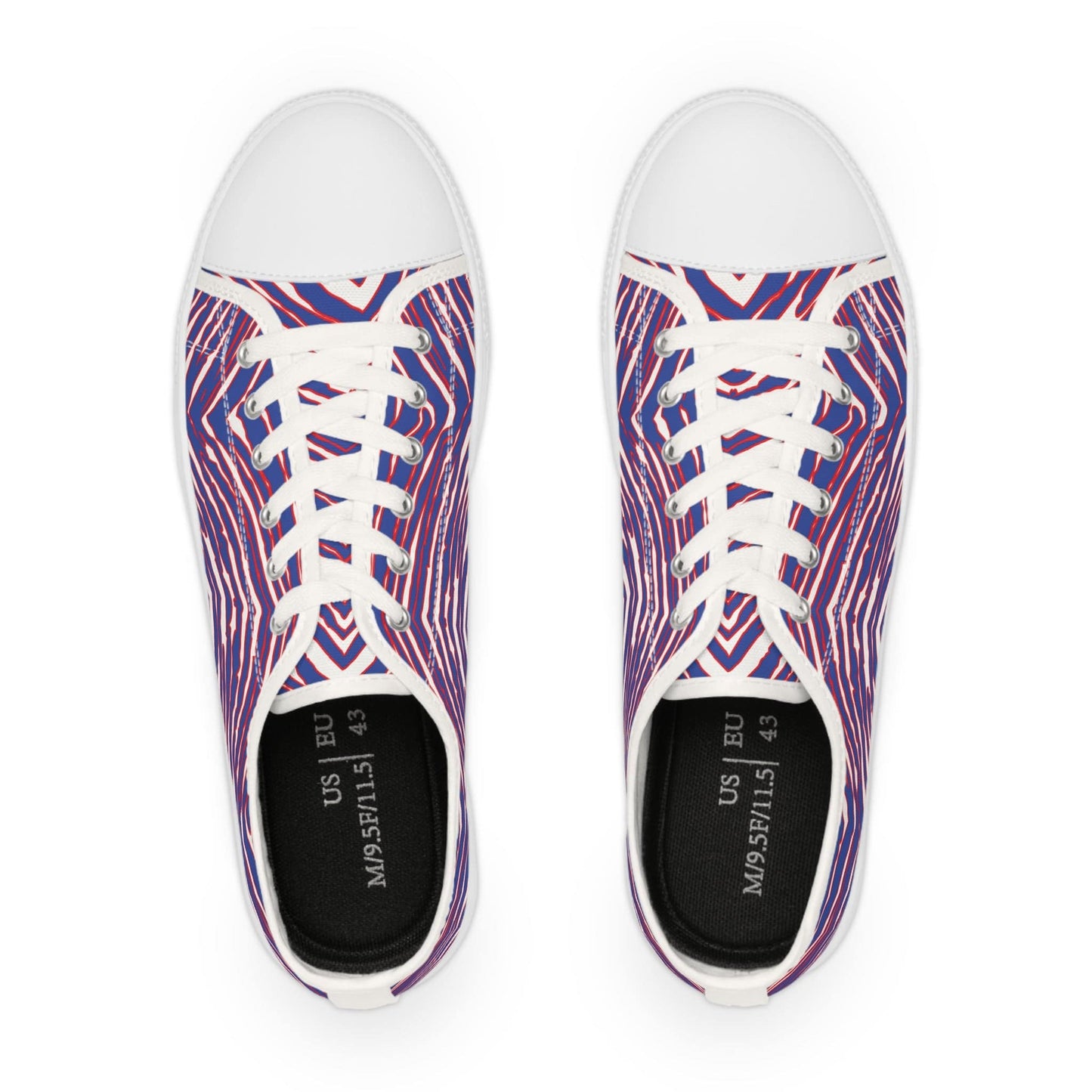 Buffalo Football Pattern Men's Low Top Sneakers - Bflo Thread Co.