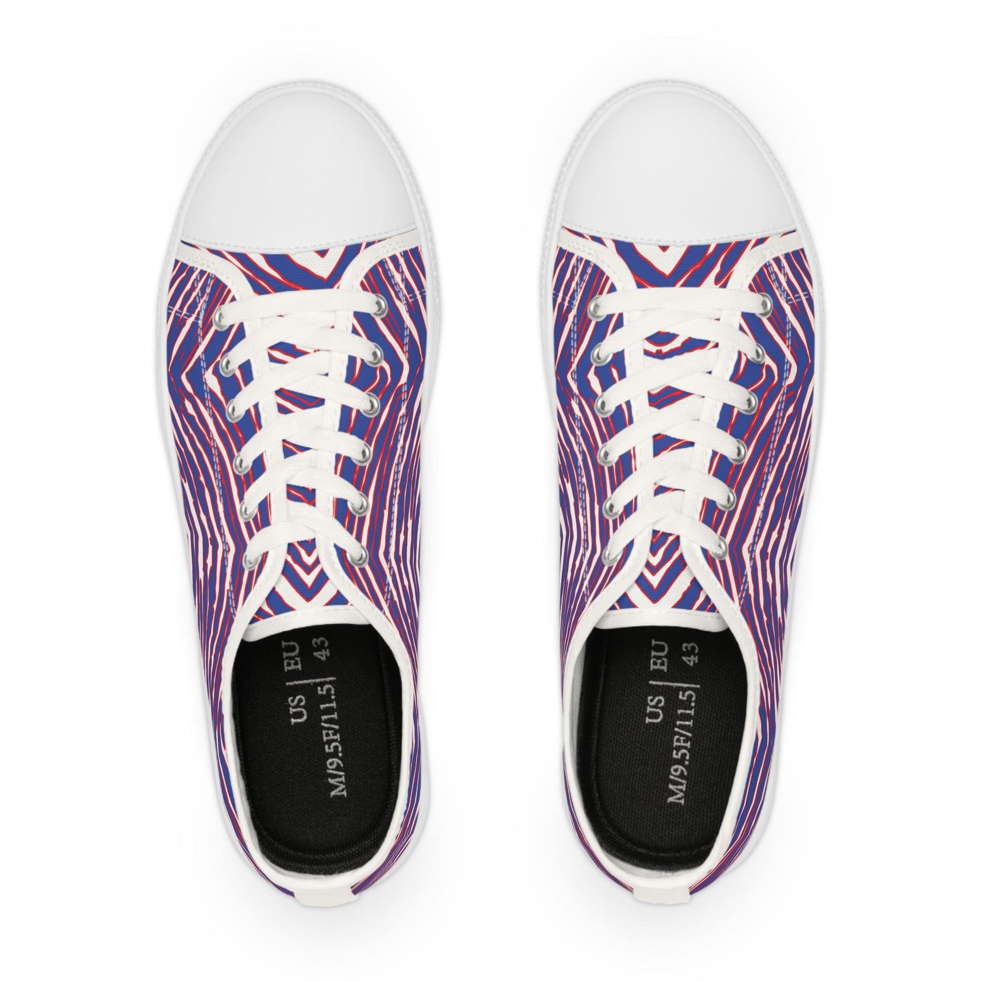 Buffalo Football Pattern Men's Low Top Sneakers - Bflo Thread Co.