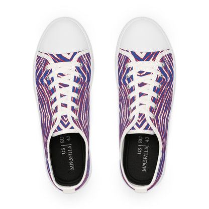 Buffalo Football Pattern Men's Low Top Sneakers - Bflo Thread Co.