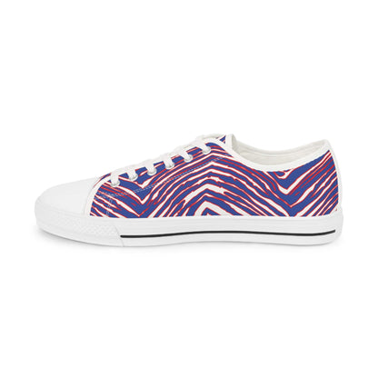 Buffalo Football Pattern Men's Low Top Sneakers - Bflo Thread Co.