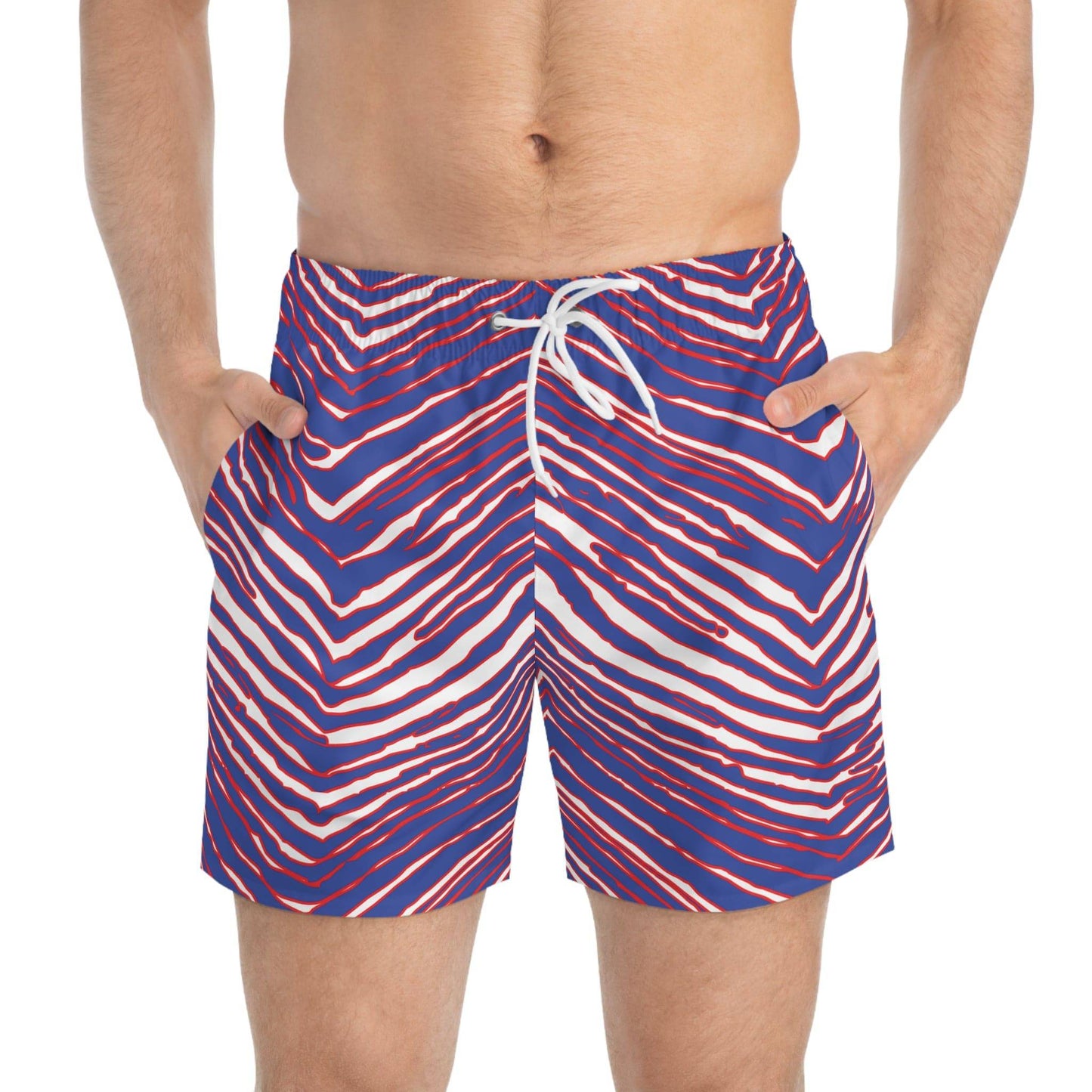 Buffalo Football Pattern Swim Trunks - Bflo Thread Co.