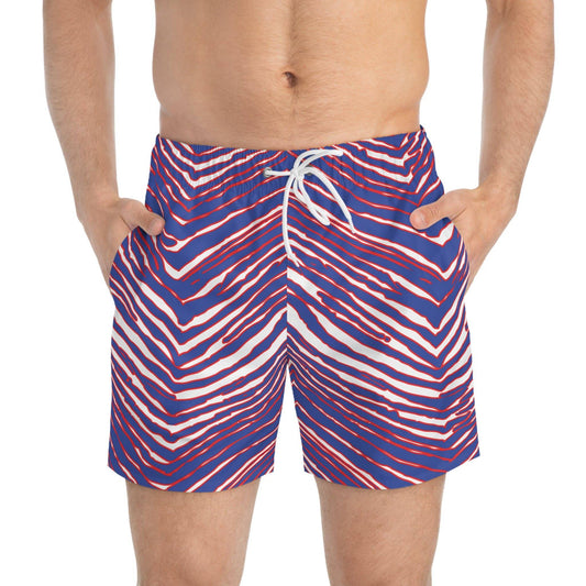 Buffalo Football Pattern Swim Trunks - Bflo Thread Co.