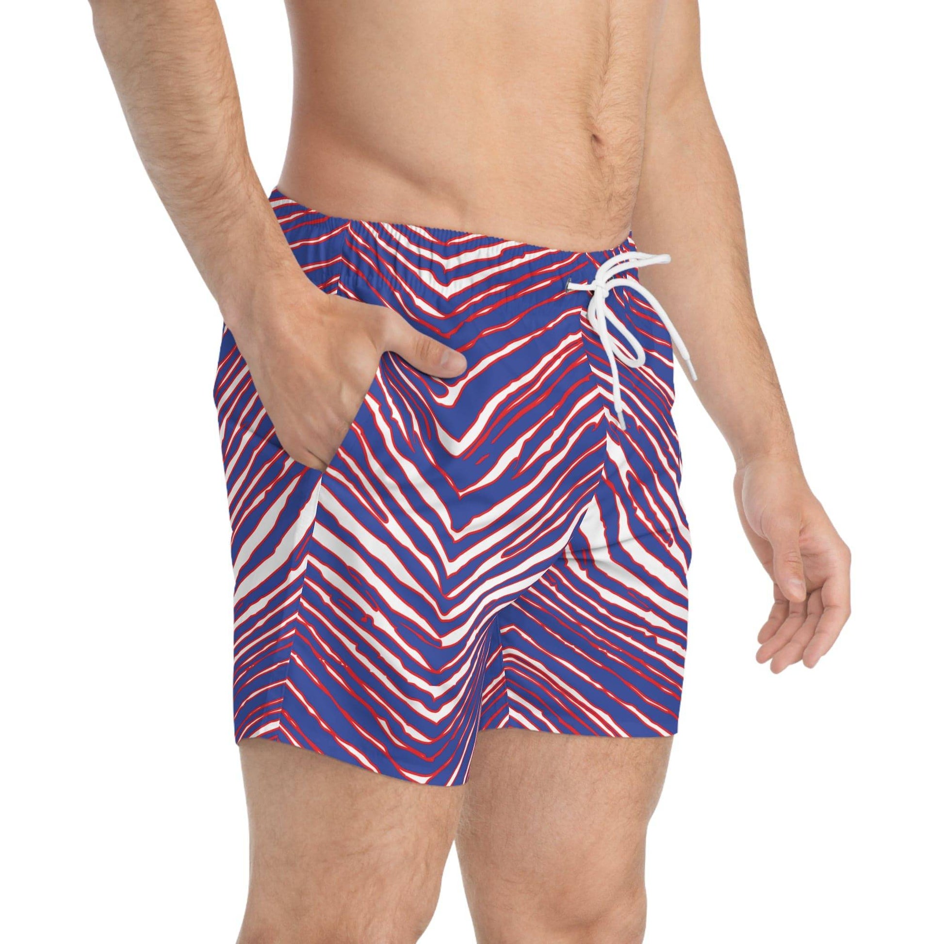 Buffalo Football Pattern Swim Trunks - Bflo Thread Co.