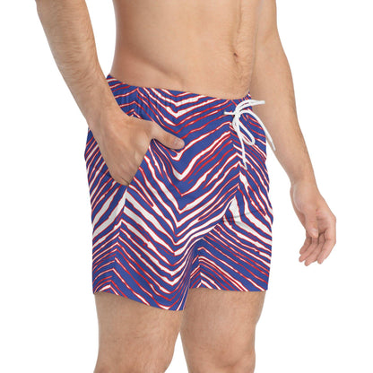 Buffalo Football Pattern Swim Trunks - Bflo Thread Co.