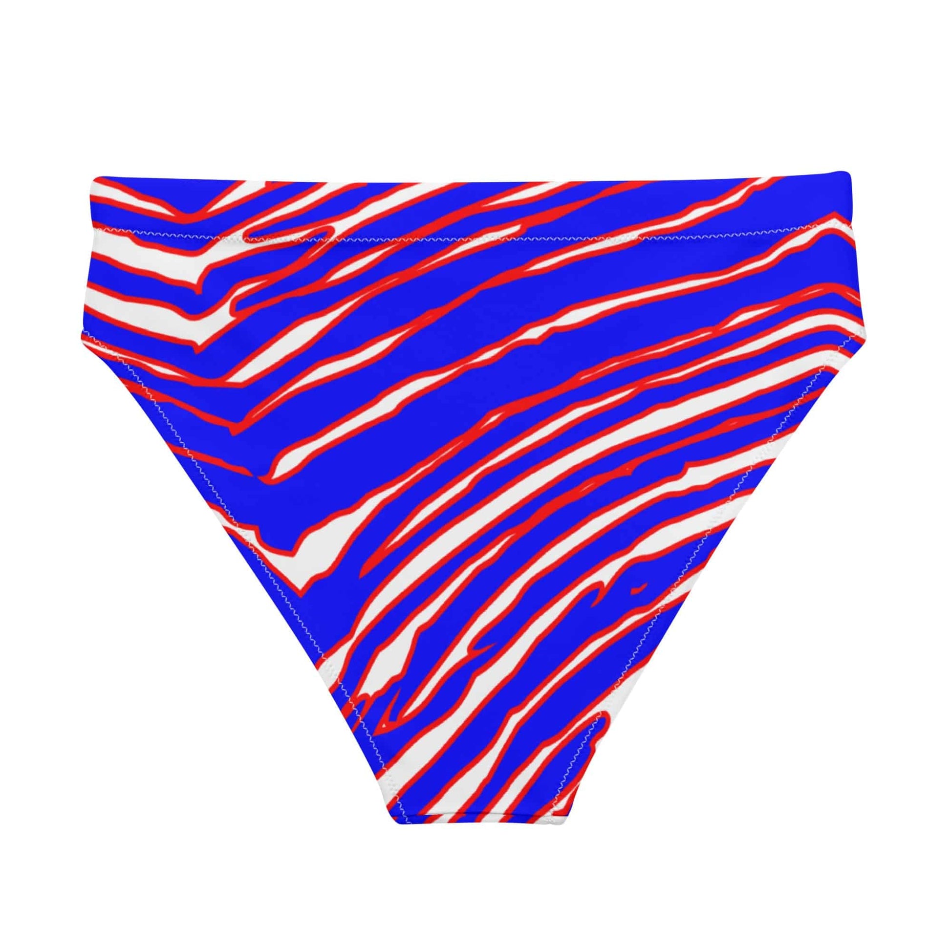 Buffalo Football Pattern High-Waisted Bikini Bottom - Bflo Thread Co.