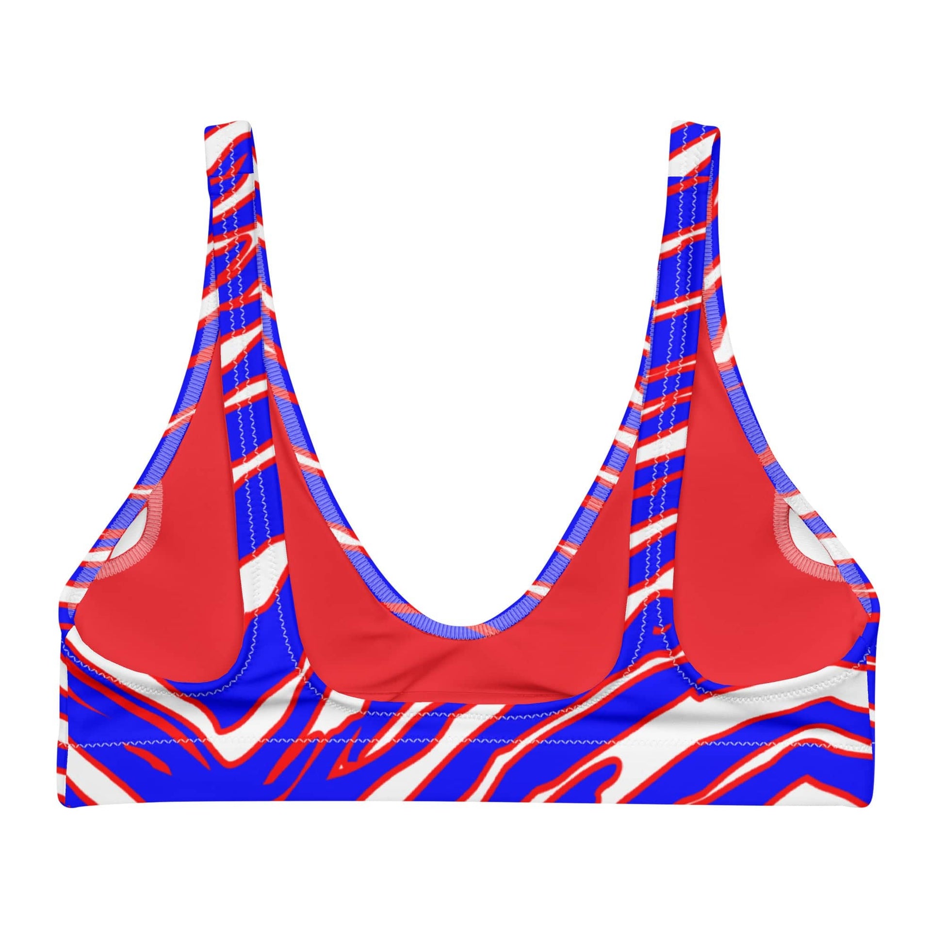 Buffalo Football Pattern Padded Bikini Top - Bflo Thread Co.
