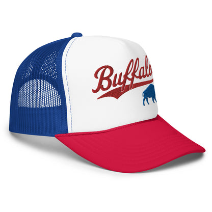 Vintage Buffalo Embroidered Foam Trucker Hat - Bflo Thread Co.