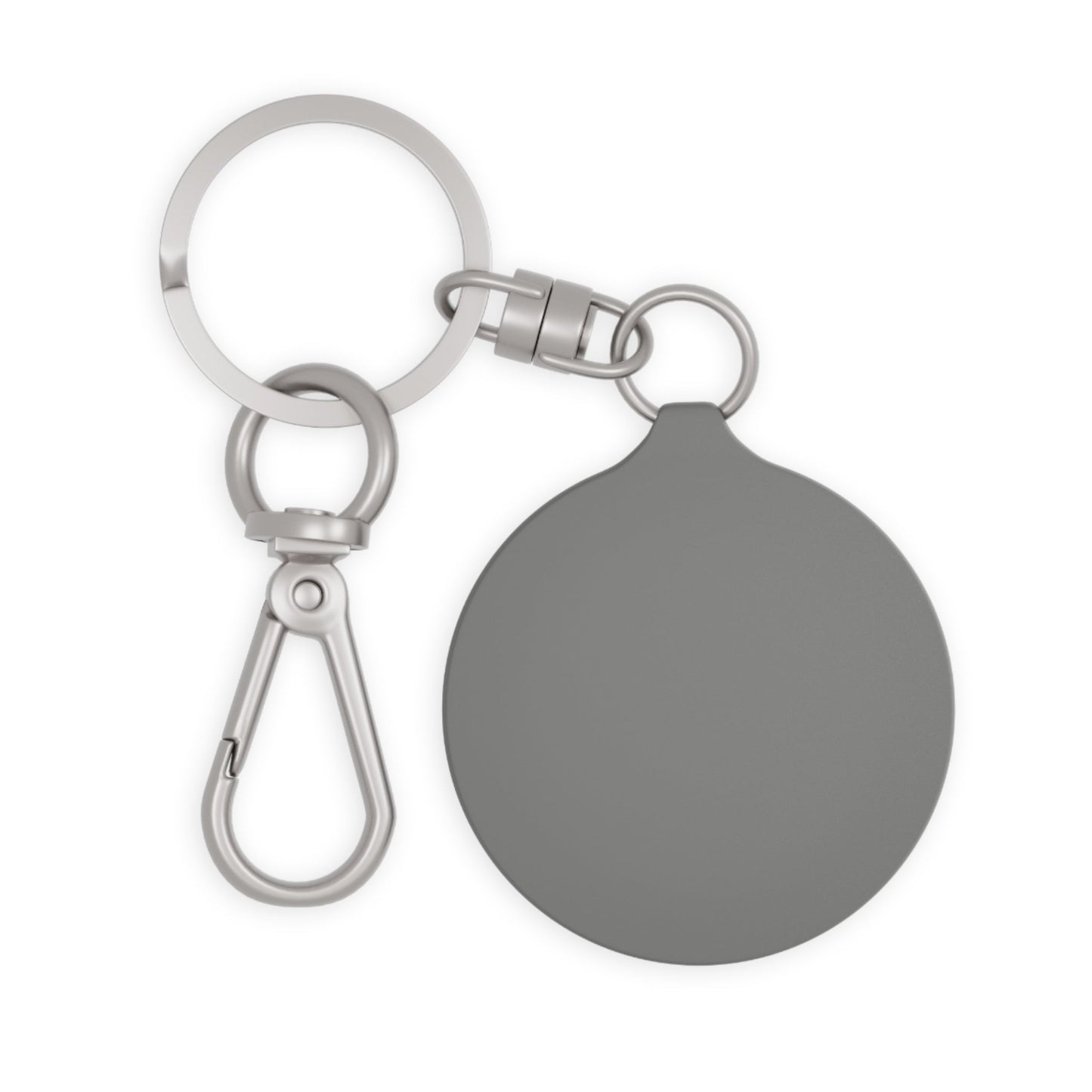 back of 716 blue metal keychain
