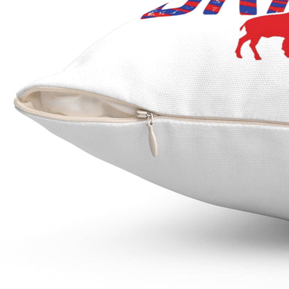 The Bills Make Me Wanna Drink Spun Polyester Square Pillow - Bflo Thread Co.